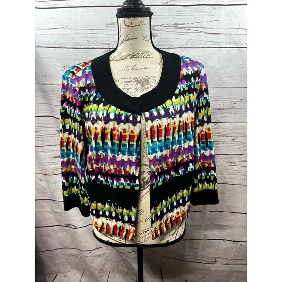 R&K large multi colored short‎ sleeve jacket (#2005) - Picture 1 of 4